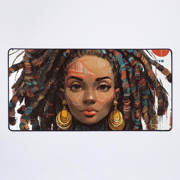 Item preview, Black Archivist Goddess African Woman Hair design designed and sold by RichardRags.
