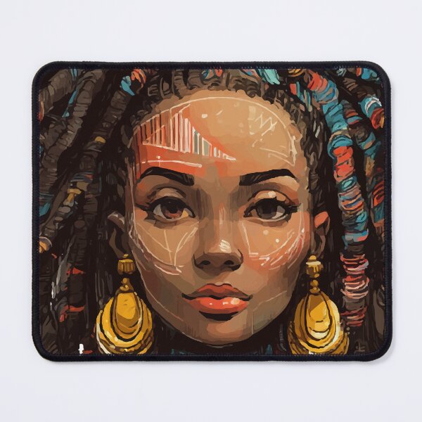 Item preview, Black Archivist Goddess African Woman Hair design designed and sold by RichardRags.