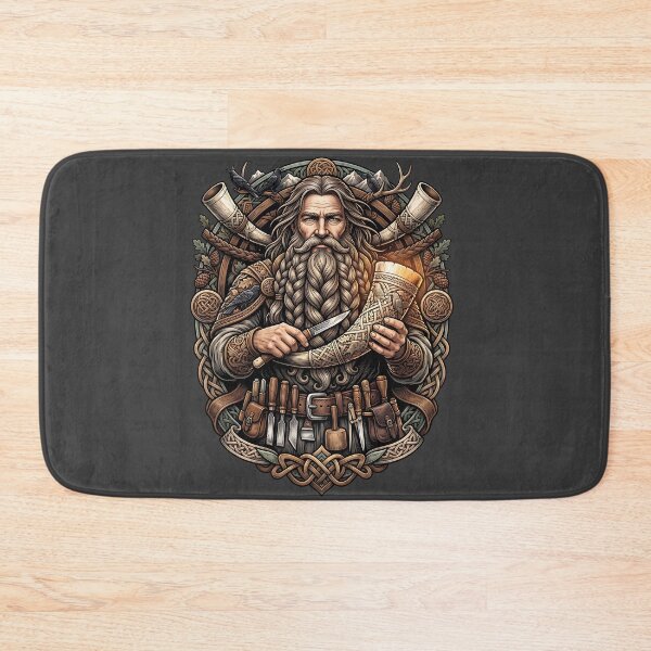 Item preview, Bearded Viking Carver Ceremonial Horn Art designed and sold by MythicCotton.