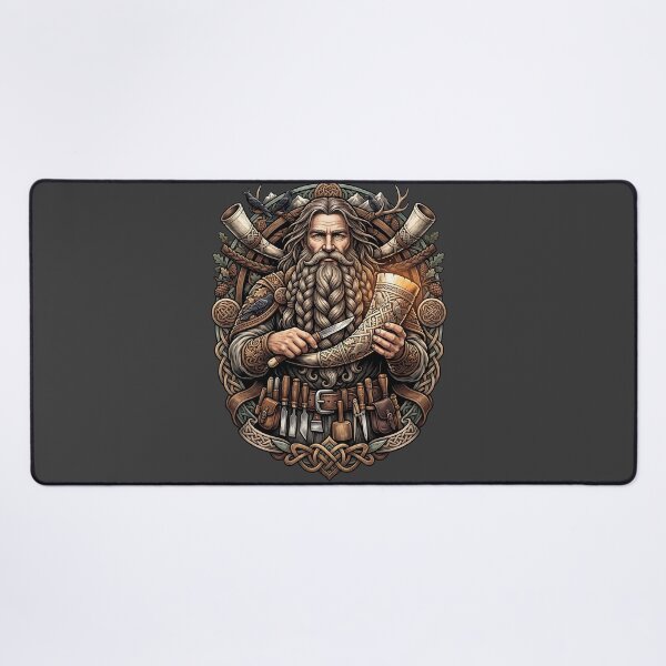 Item preview, Bearded Viking Carver Ceremonial Horn Art designed and sold by MythicCotton.