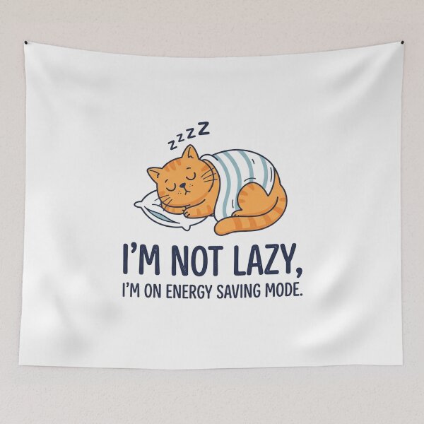 Item preview, Cute Sleepy Orange Cat Energy Saving Mode designed and sold by Owcomm.