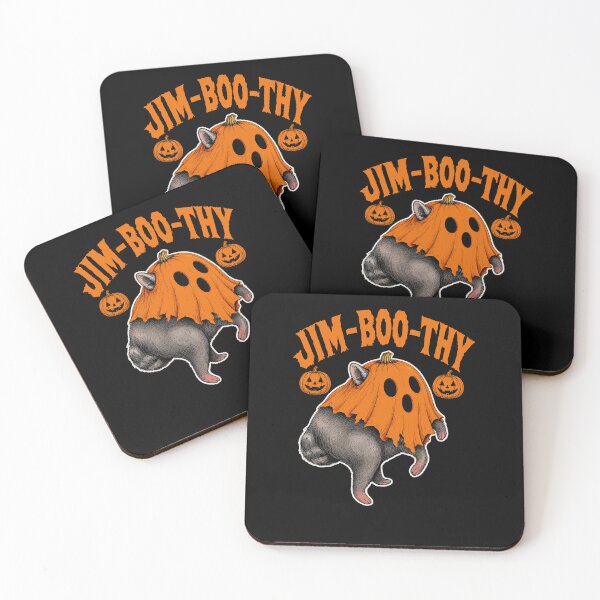 Item preview, Jim-Boo-Thy Funny Halloween Raccoon Ghost Pumpkin Spooky Gif designed and sold by BornBorn.