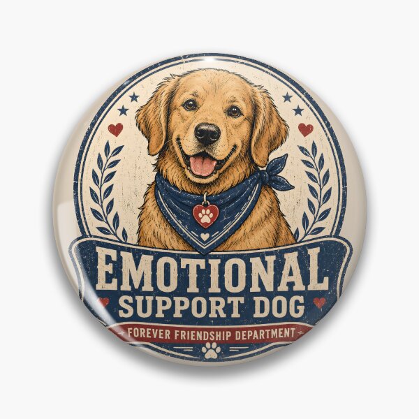 Item preview, Emotional Support Dog Shirt | Forever Friendship Department Vintage Retro Loyal Dog Design designed and sold by  MAD's Recreation Studio.