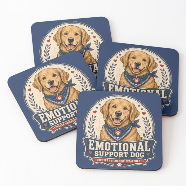Item preview, Emotional Support Dog Shirt | Forever Friendship Department Vintage Retro Loyal Dog Design designed and sold by  MAD's Recreation Studio.
