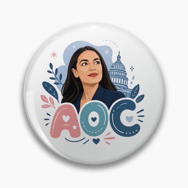 Item preview, Alexandria Ocasio Cortez Political Leader Portrait designed and sold by Owcomm.