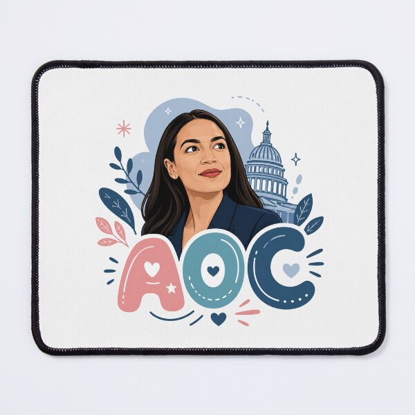 Item preview, Alexandria Ocasio Cortez Political Leader Portrait designed and sold by Owcomm.
