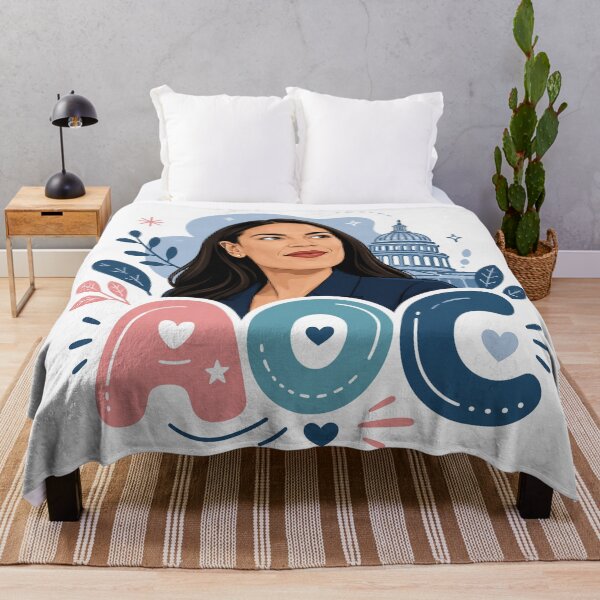 Item preview, Alexandria Ocasio Cortez Political Leader Portrait designed and sold by Owcomm.
