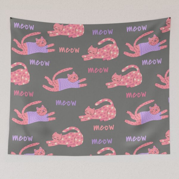 Item preview, Pink Cat Pattern designed and sold by Nesro34.