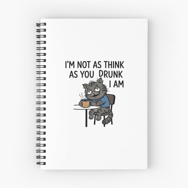 Item preview, Funny Drunk Cat Drinking Coffee Humor designed and sold by Owcomm.