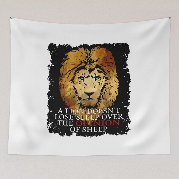 Item preview, A Lion Doesn't Lose Sleep Over The Opinion Of Sheep designed and sold by silverbackmerch.