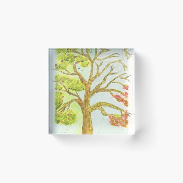 Item preview, Hand Drawn Four Seasons Tree designed and sold by MyCuriousMagpie.