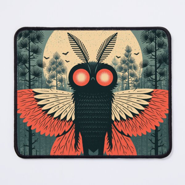 Item preview, Mothman Halloween Retro Spooky Cryptid Tee designed and sold by FrostyFrisby.
