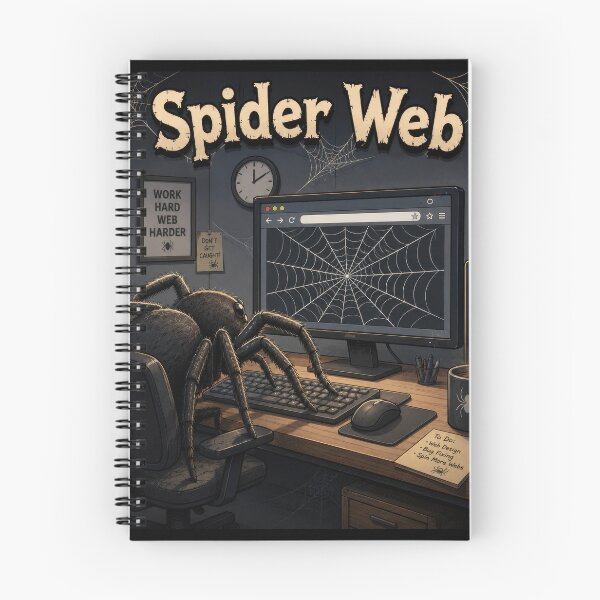 Item preview, Spider Web – Funny Coding Spider Working Online designed and sold by WordPlayStudio.