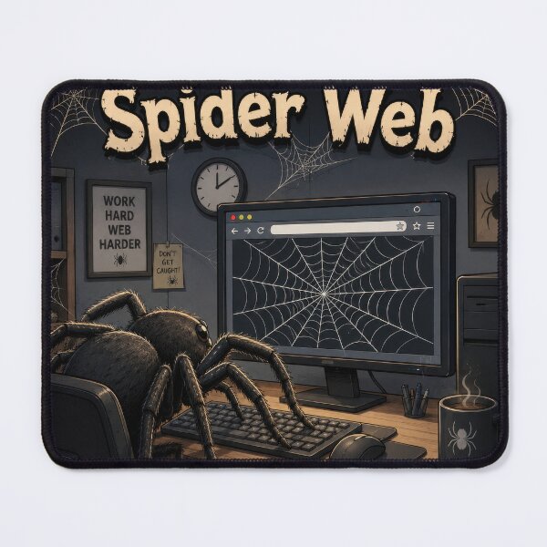 Item preview, Spider Web – Funny Coding Spider Working Online designed and sold by WordPlayStudio.