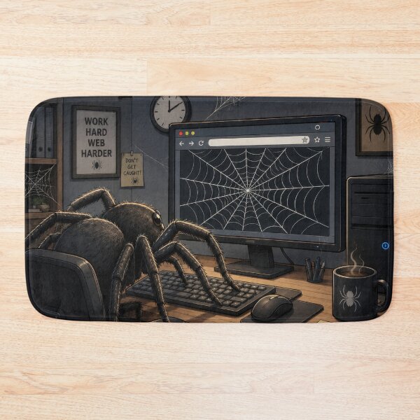 Item preview, Spider Web – Funny Coding Spider Working Online designed and sold by WordPlayStudio.