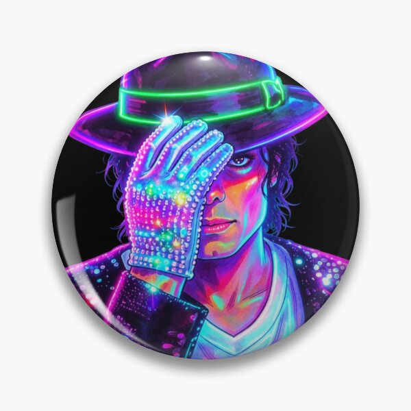 Item preview, Neon King MJ Pop Art Portrait designed and sold by ExploreAura Studio.