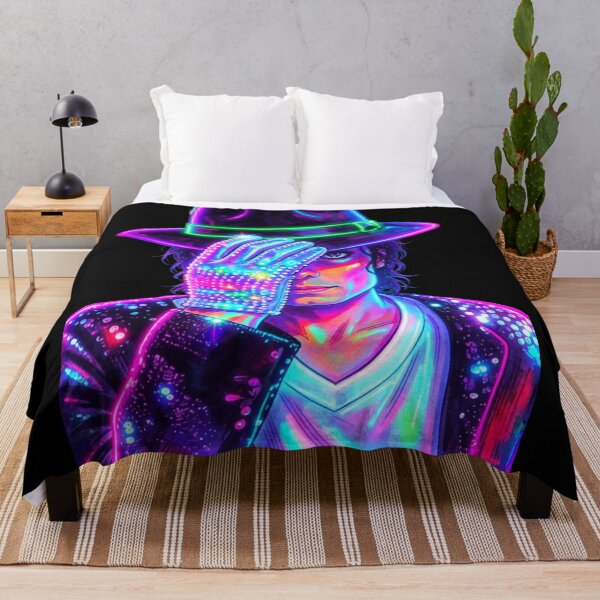 Item preview, Neon King MJ Pop Art Portrait designed and sold by ExploreAura Studio.