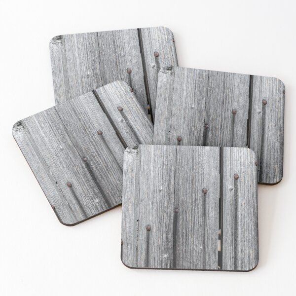 Item preview, Silver Driftwood Texture with Diagonal Line of Rusty Nails designed and sold by NorthWild.