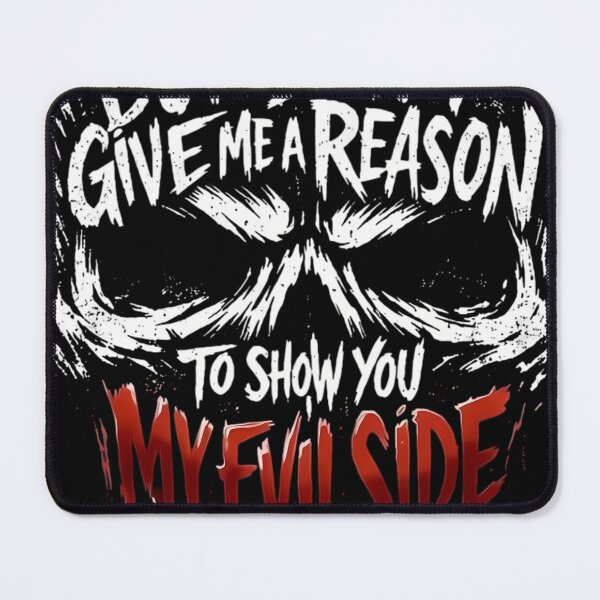 Item preview, My Evil Side Skull Typography Dark Horror Quote designed and sold by DarkOriginArts.