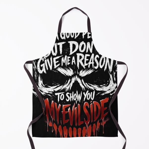 Item preview, My Evil Side Skull Typography Dark Horror Quote designed and sold by DarkOriginArts.