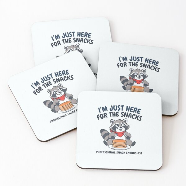 Item preview, Im Just Here For The Snacks Raccoon designed and sold by Owcomm.