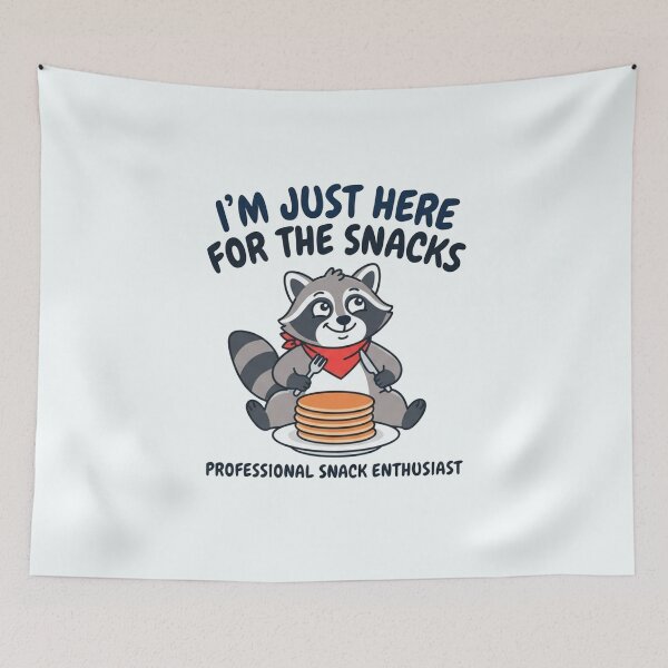 Item preview, Im Just Here For The Snacks Raccoon designed and sold by Owcomm.