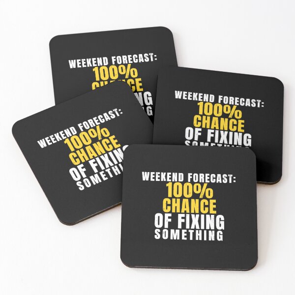 Item preview, Funny Handyman Gift – Weekend Forecast: 100% Chance of Fixing Something designed and sold by No Excuses Supply.