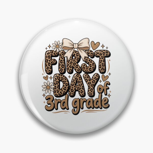 Item preview, First Day of 3rd Grade Leopard Bow Back to School Teacher Student designed and sold by conggamenhatvip.