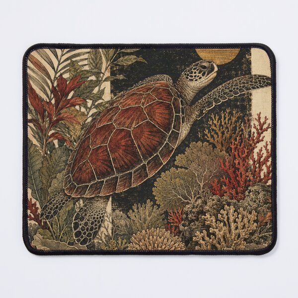 Item preview, Vintage Sea Turtle Botanical Illustration designed and sold by Rohan132.