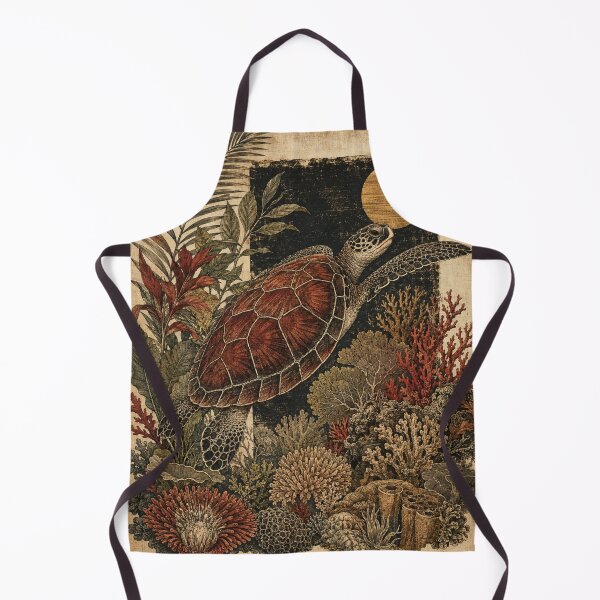 Item preview, Vintage Sea Turtle Botanical Illustration designed and sold by Rohan132.