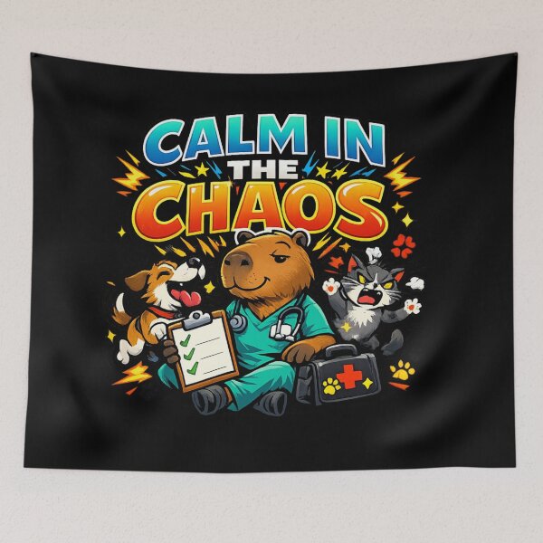 Item preview, Funny Veterinarian Capybara Vet Tech Animal Chaos Humor designed and sold by GainzNGains.