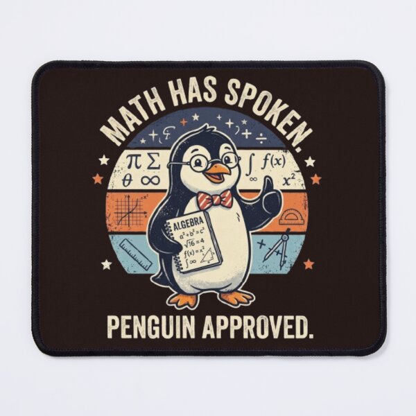 Item preview, Back to School Math Has Spoken Penguin Approved Retro Math Teacher Shirt designed and sold by Golden Touch Prints.