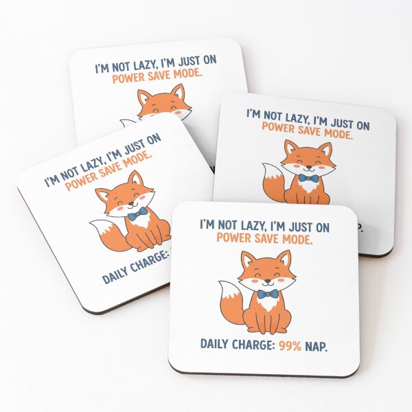 Item preview, Cute Fox On Power Save Mode designed and sold by Owcomm.