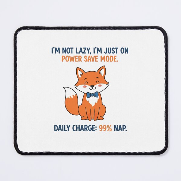 Item preview, Cute Fox On Power Save Mode designed and sold by Owcomm.