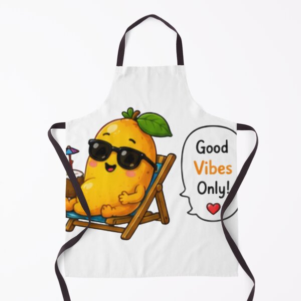 Item preview, Cute Kawaii Mango on Beach Chair | Good Vibes Only designed and sold by DailyDoodlesBySumbul.