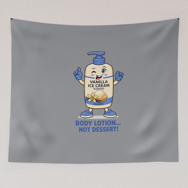 Item preview, Vanilla Ice Cream Body Lotion – Not Dessert! Cute Funny Skincare Cartoon T-Shirt designed and sold by Aimetoi.
