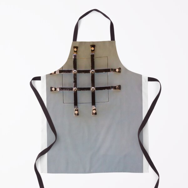 Item preview, Black Metal Grid Hatch On Pale Blue Door With Small Square Access Panel And Weathered Hardware designed and sold by Nmallia.