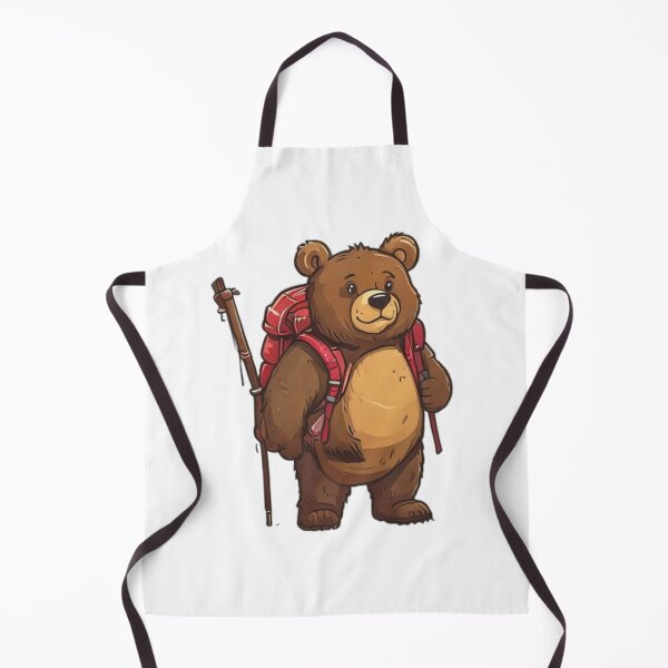 Item preview, Chubby Hiking Bear With Backpack Illustration designed and sold by DreamDesignWear.