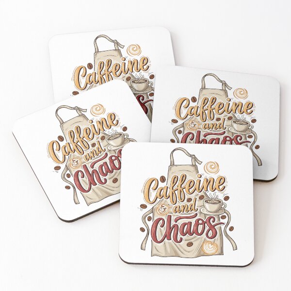 Item preview, Caffeine and Chaos Barista Apron Coffee Quote designed and sold by Michaelragheb.