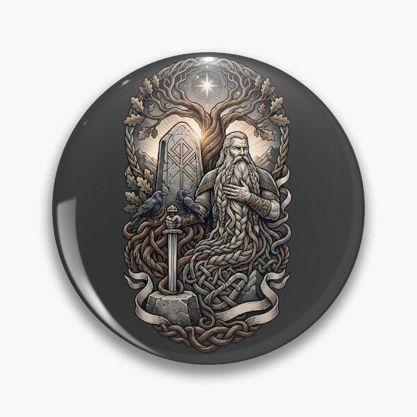 Item preview, Bearded Viking Yggdrasil Rune Sword Art designed and sold by MythicCotton.