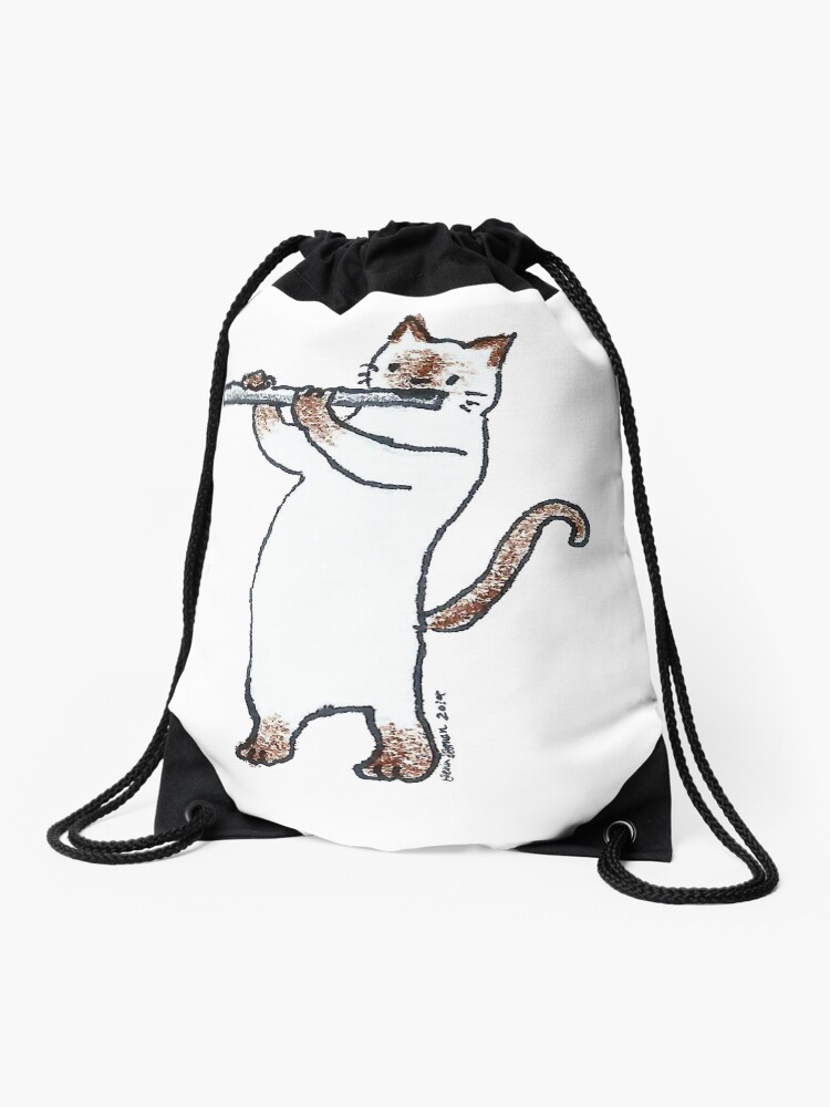 Thumbnail 1 of 3, Drawstring Bag, Meowtet: Patootie designed and sold by elenasloman.