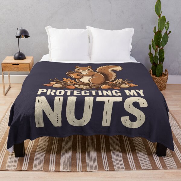 Item preview, Protecting My Nuts Funny Squirrel Acorn Wildlife Pun designed and sold by Amir Faysal.