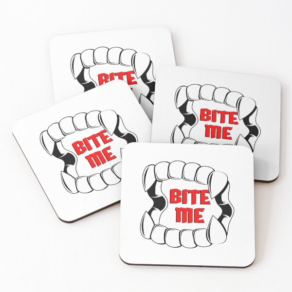 Item preview, Bite me | Creepy vampire teeth | Tattoo design designed and sold by ProdbyNiECO.