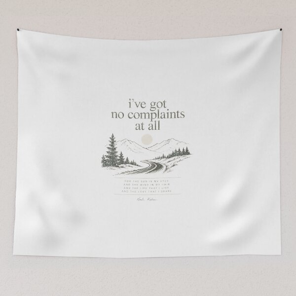 Item preview, No Complaints Mountain Road Lyric Poster Art designed and sold by gringoods.
