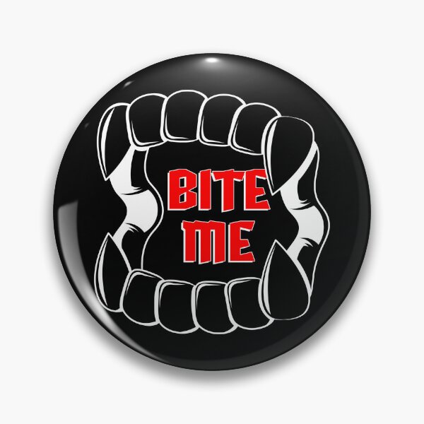 Item preview, Bite me | Creepy vampire teeth | Tattoo design designed and sold by ProdbyNiECO.