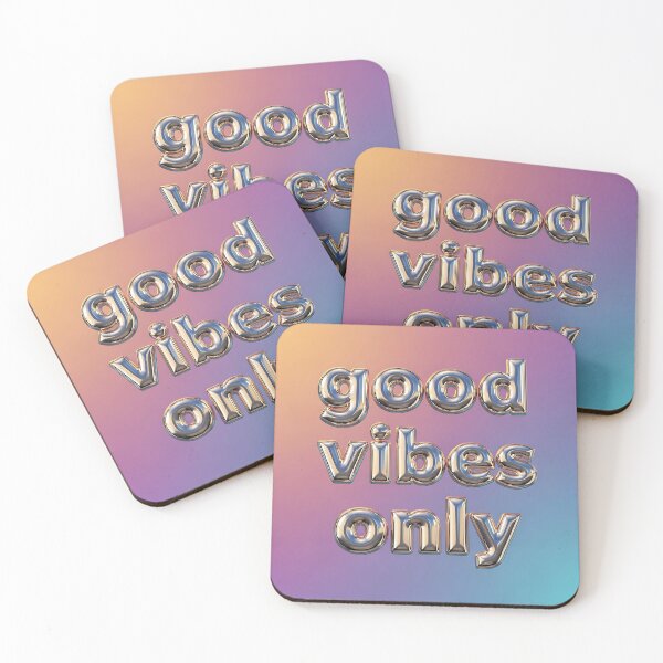 Item preview, Good Vibes Only Metallic Chrome Balloon Typography designed and sold by Michaelragheb.
