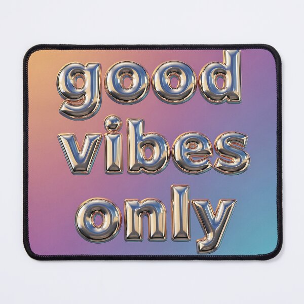 Item preview, Good Vibes Only Metallic Chrome Balloon Typography designed and sold by Michaelragheb.