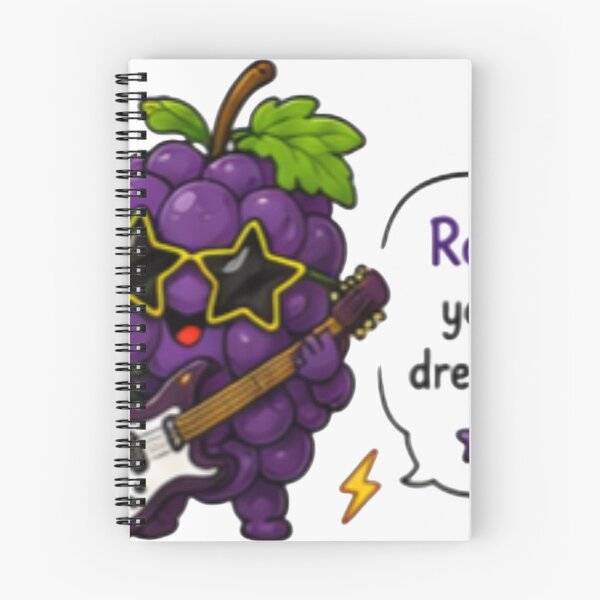 Item preview, Rock Your Dreams Cute Grape Guitarist Sticker designed and sold by DailyDoodlesBySumbul.
