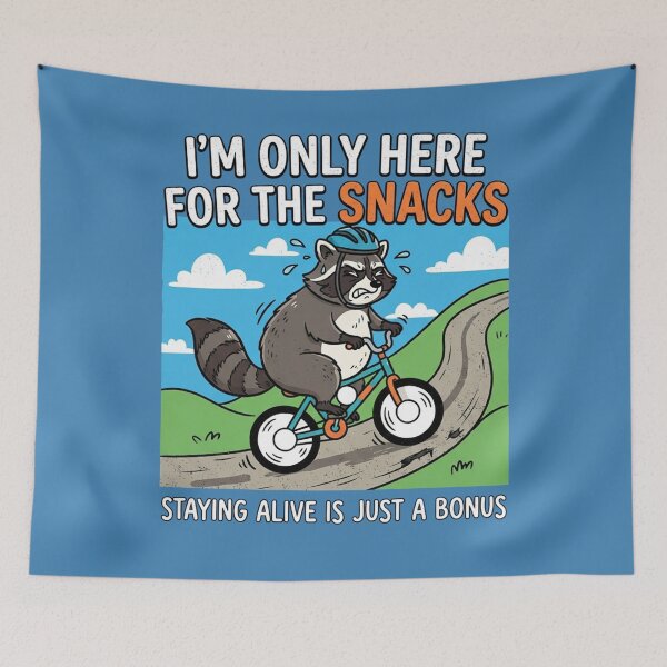Item preview, Funny Raccoon Biking For The Snacks designed and sold by Owcomm.