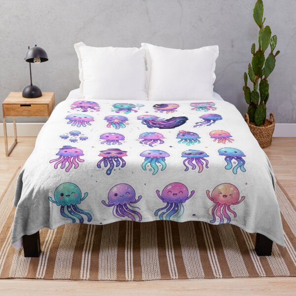 Item preview, Cute Galaxy Jellyfish Sticker Sheet - Kawaii Cosmic Ocean Animals designed and sold by yanderedev.